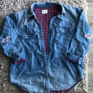 American Eagle oversized denim shirt!